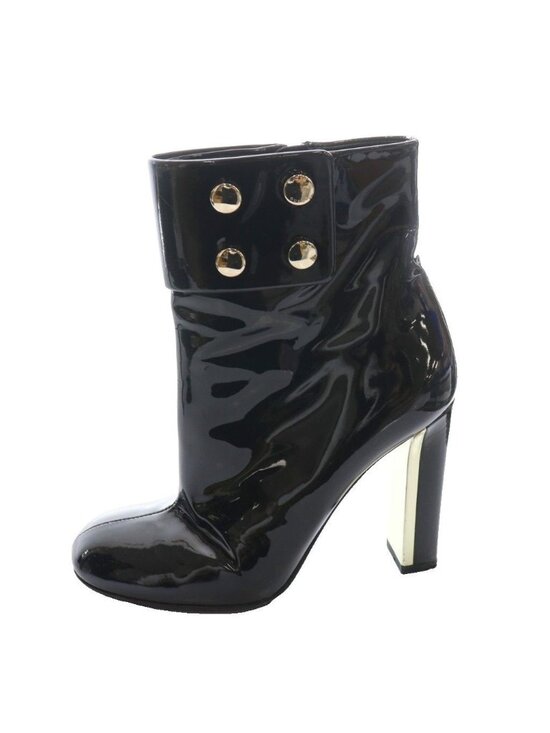 GUCCI - グッチ GUCCI ショートブーツ エナメル 36.5 黒  Gucci Short Boots Enamel 36.5 Black SS